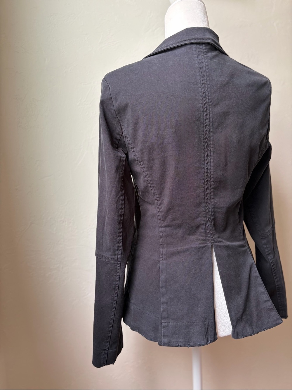 Free People Black Military Button Blazer Jacket XS - Picture 13 of 13